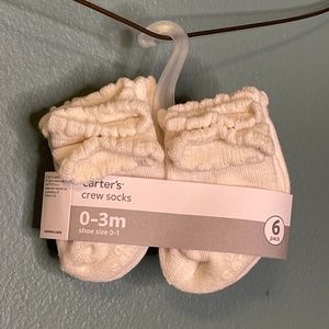 Carter's 6-pack Baby Crew Socks (0-3 Months)